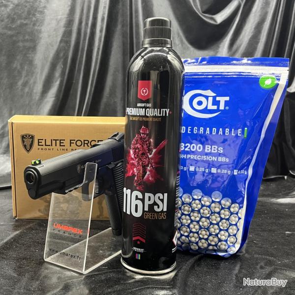 Pack pr�t � tirer - PISTOLET - ELITE FORCE "BLAMER" - BBS 6MM - GAZ