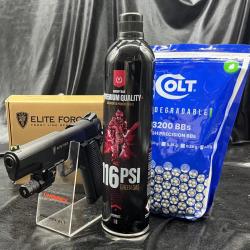 Pack laser pr&ecirc;t &agrave; tirer - PISTOLET - ELITE FORCE "BLAMER" - BBS 6MM - GAZ
