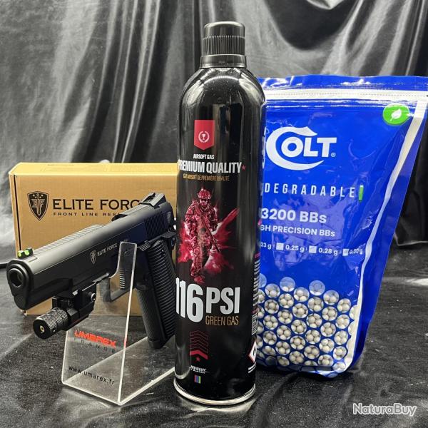 Pack laser pr�t � tirer - PISTOLET - ELITE FORCE "BLAMER" - BBS 6MM - GAZ