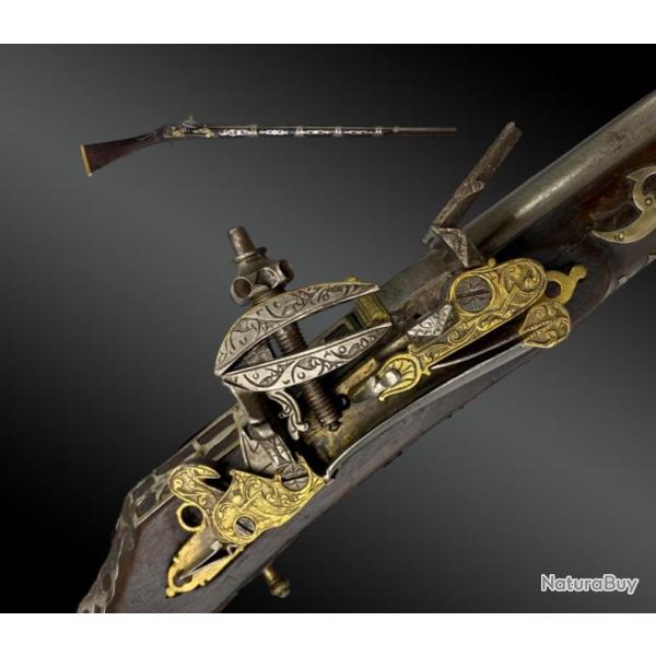 Fusil  Silex Mukahla Militaire - Algrie - XIXme Sicle (N13)