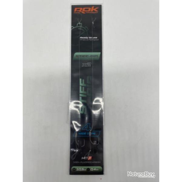 2 bas de ligne carpe Rok Stiff Rig 4 Wide Gape