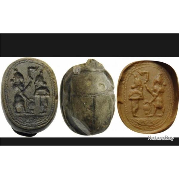 M�DITERRAN�E ANTIQUE : SCARAB GRECO - PH�NICIEN (5e si�cle av JC)