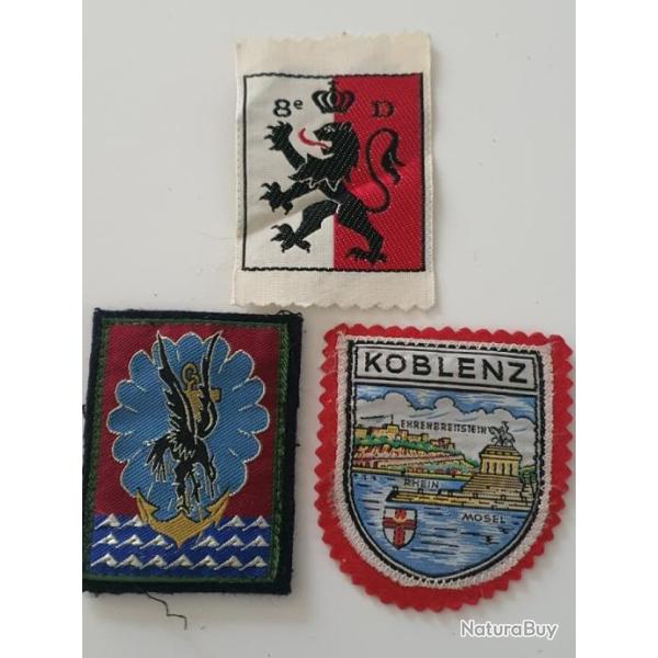 Lot patchs 11 �me bataillon parachutiste 8 �me division infanterie