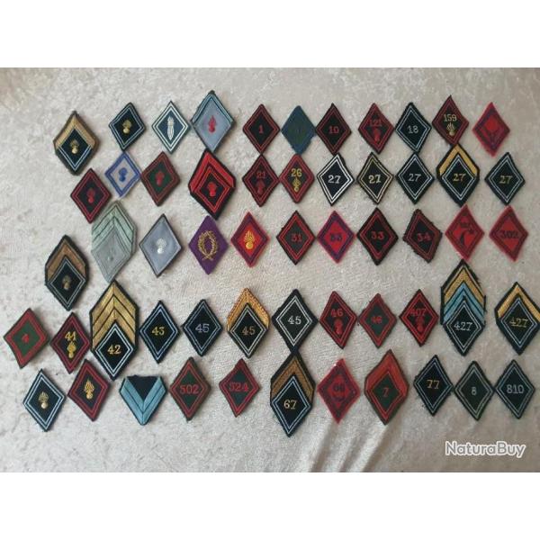 Belle collection de losanges mod�le 1945 toutes armes