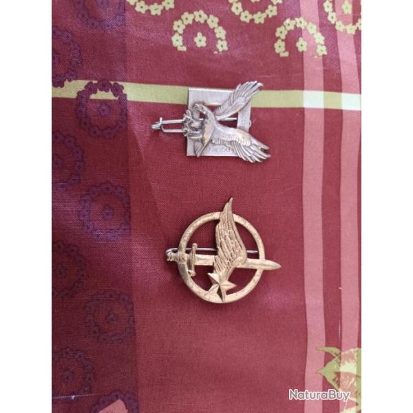 M�daille sicut Aquila et insigne de b�ret commando de l'air