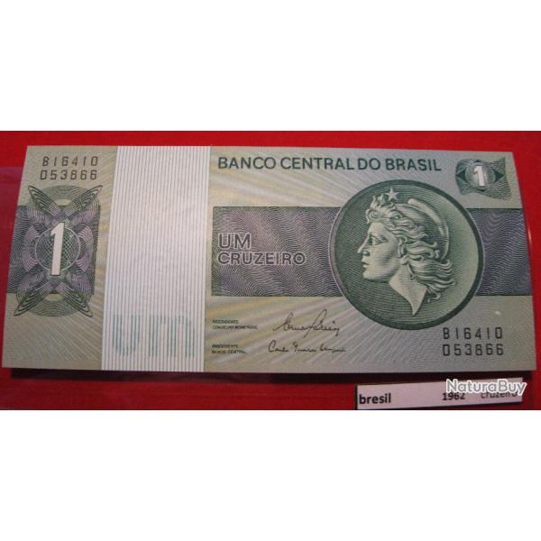 bresil  billet de 1 cruzeiro 1962 neuf
