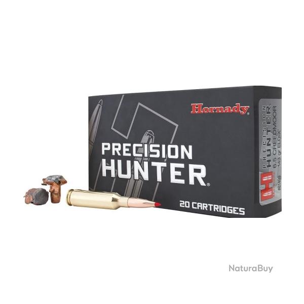 Munitions HORNADY cal.6.5 creedmoor 143gr eld-x pr�cision hunter par 20