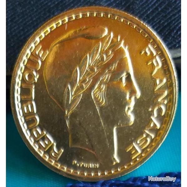 1 pi�ce de 100 francs  "TURIN" de 1949 , dor�e � l'or fin