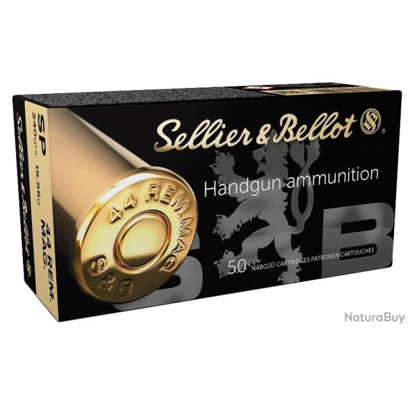 Munitions SELLIER & BELLOT cal.44mag sp 15.55g par 50