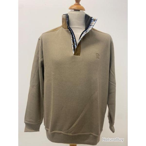 Sweat col camionneur ch�taigne - LOVERGREEN