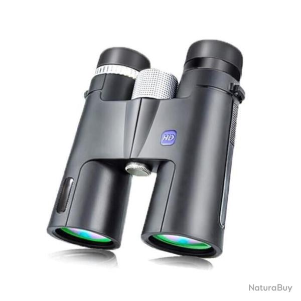 Jumelles Professionnelles 12x42 HD BAK4 Mise au point centrale Vision nocturne