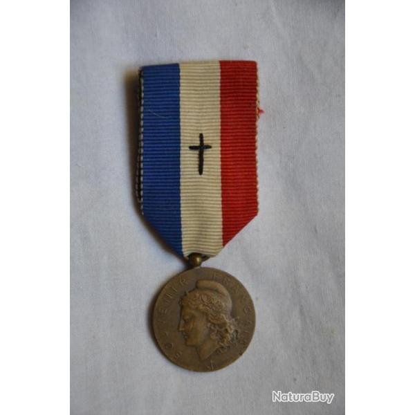 MEDAILLE DU SOUVENIR FRANCAIS 1� MODELE DATEE 1920-ANCIENS COMBATTANTS 1914/1918