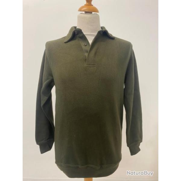 Sweat col boutonn� vert - LOVERGREEN