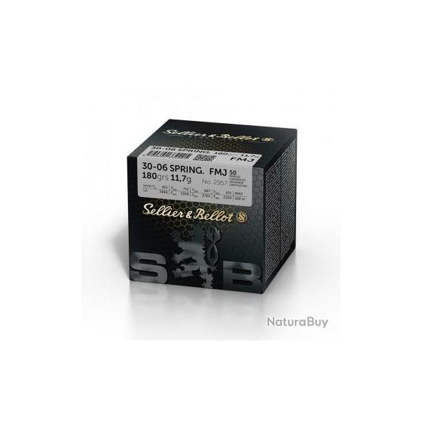 Munitions SELLIER & BELLOT spce cal.30-06 spring 180gr 11.7g vrac par 150