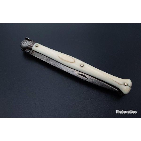 COUTEAU DE POCHE PLIANT CHATELLERAULT RESSORT A MOUCHE FRANCE XIX� Collection France Tr�s bon XIX em