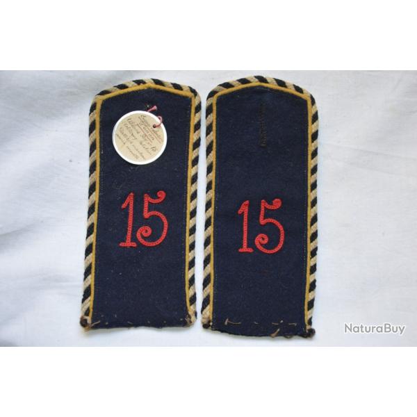 PATTES D'EPAULE ALLEMANDES 15� UHLANS-GERMAN SHOULDER BOARDS SCHLESWIG HOLSTEIN-GUERRE 1870/1871