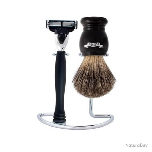 955825 Set 3 pi�ces Plisson Mach3� "H�ritage" manche noir