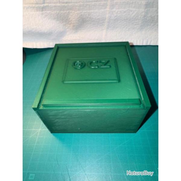 Boite de rangement verte fonc� pour 5 chargeurs de Cz 452