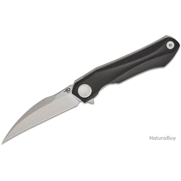 Couteau Bestech Ivy Black Lame Hawkbill Acier 14C28N SW Manche G10 IKBS LinerLock Clip BTKG59A