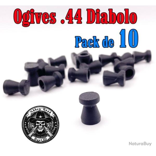 Balle tir r�duit .44 ogive diabolo plastique - Pack de 10 - Bast3D