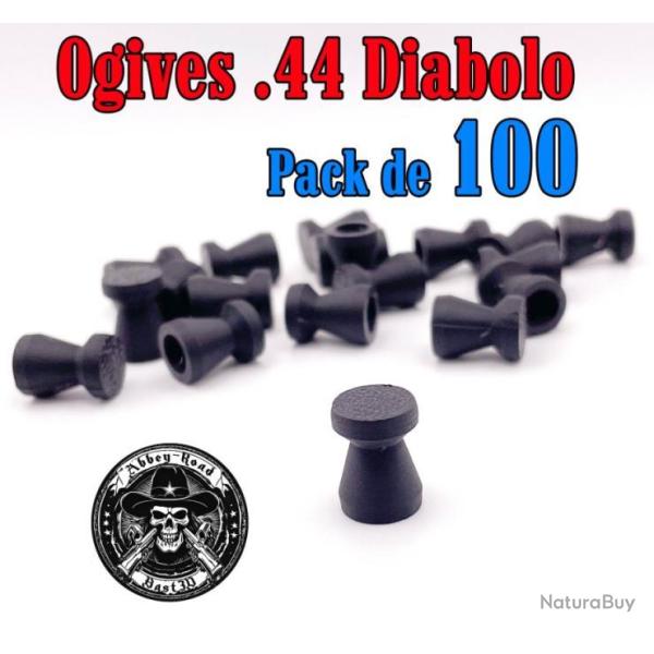 Balle tir r�duit .44 ogive diabolo plastique - Pack de 100 - Bast3D