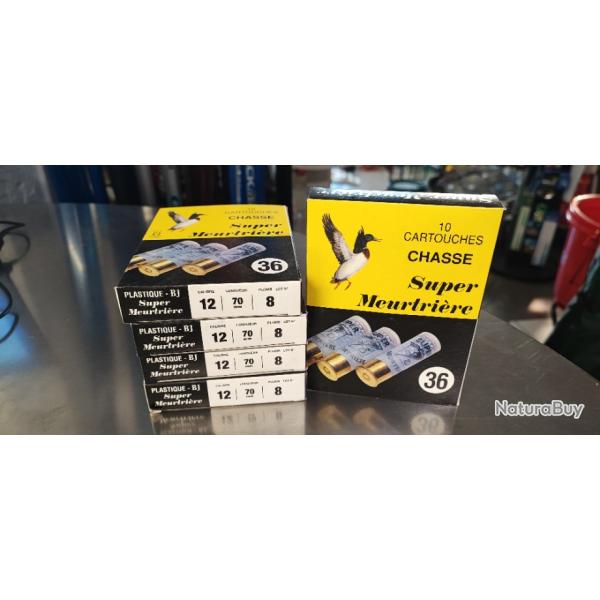 50 CARTOUCHES SUPER MEURTRIERE BJ 36GR N�8