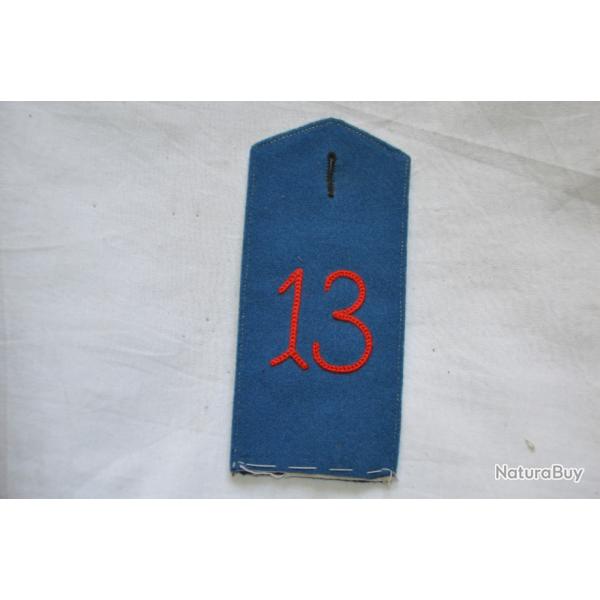 PATTE D'EPAULE ALLEMANDE IR 13 (1� WESPHALIEN)-GERMAN SHOULDER BOARDS  IR 13-1�WW-GUERRE 14/18