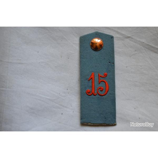 PATTE D'EPAULE ALLEMANDE IR 15 (2� WESPHALIEN)-GERMAN SHOULDER BOARDS  IR 15-1�WW-GUERRE 14/18