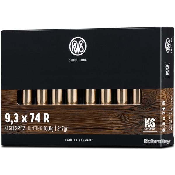 1 Boite de Balles RWS 9.3x74R KS 247GR
