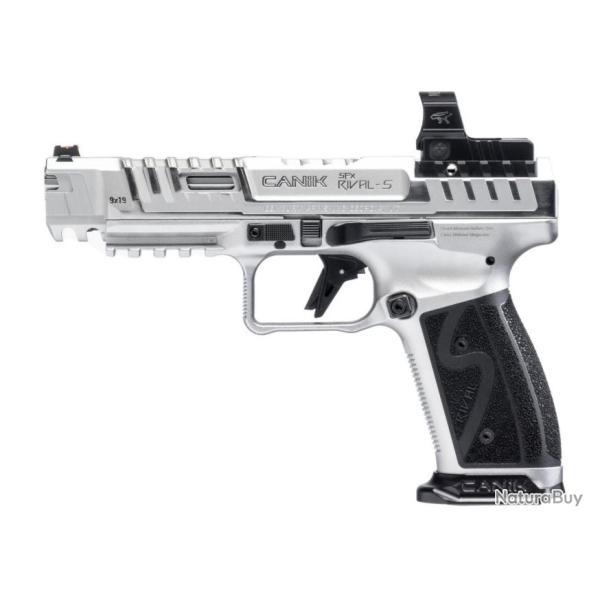 *OFFRE SPECIALE* PISTOLET SFX RIVAL-S CHROME 9X19 + POINT ROUGE MECANIK M02