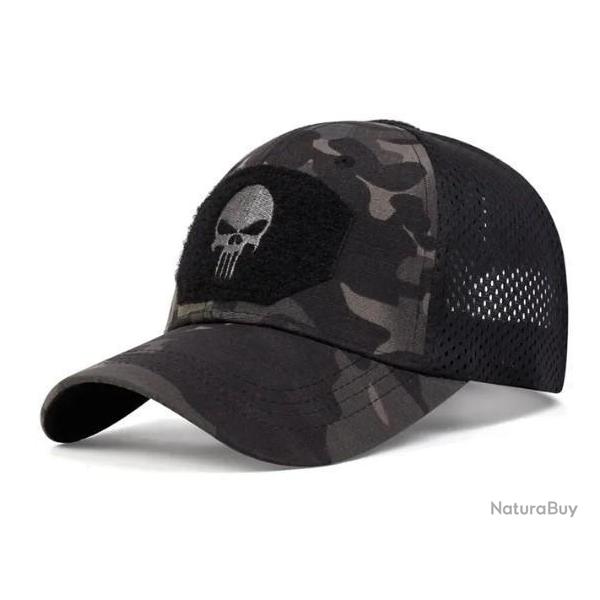 Casquette Punisher treillis noir