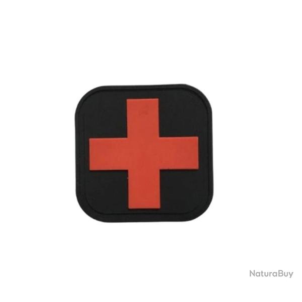 Patch M�dical - Croix Rouge/Noire - velcro - Livraison gratuite