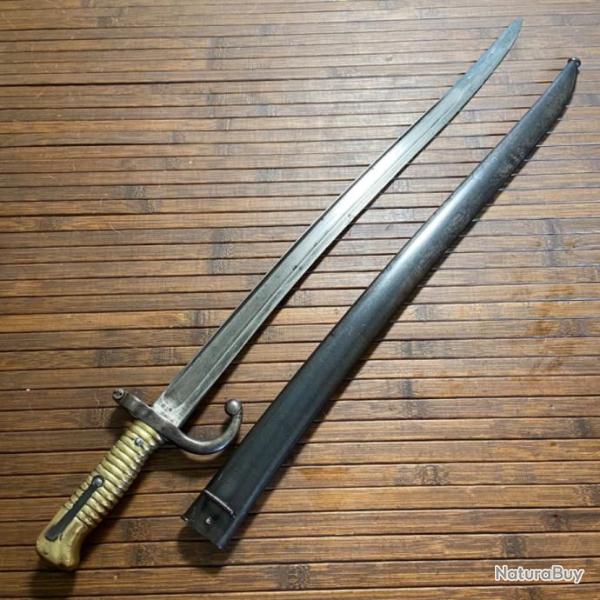 BA�ONNETTE SABRE CHASSEPOT 1866 MANUFACTURE IMP�RIALE DE St Etienne DE 1868 �-