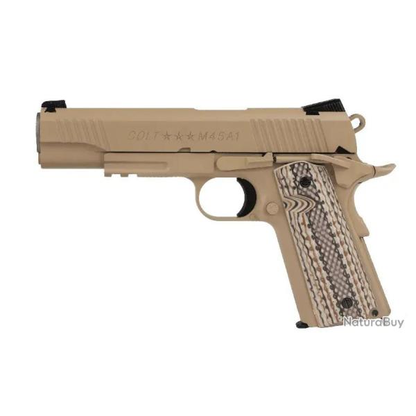 Colt 1911 M45A1 TAN culasse metal Blowback - CO2- KWC