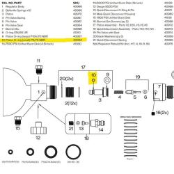 Petit Joint de Piston NBR P5/70 10 r&eacute;gulateurs Tippmann Empire