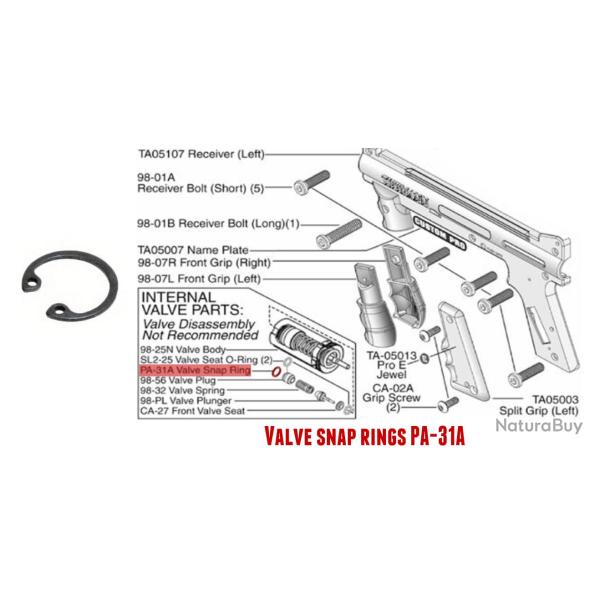Valve snap ring Tippmann 98 - SW149 23884 - BT4 11970
