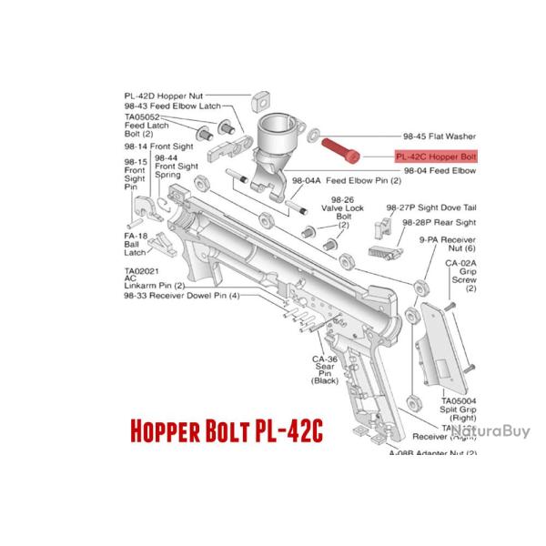 Vis de Feeder Tippmann 98- FT12 -FT50 - 11726