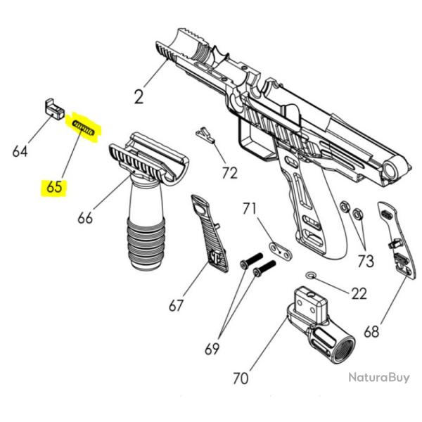 FT-12 - Ressort de bouton de poign�e avant- FT12 76324
