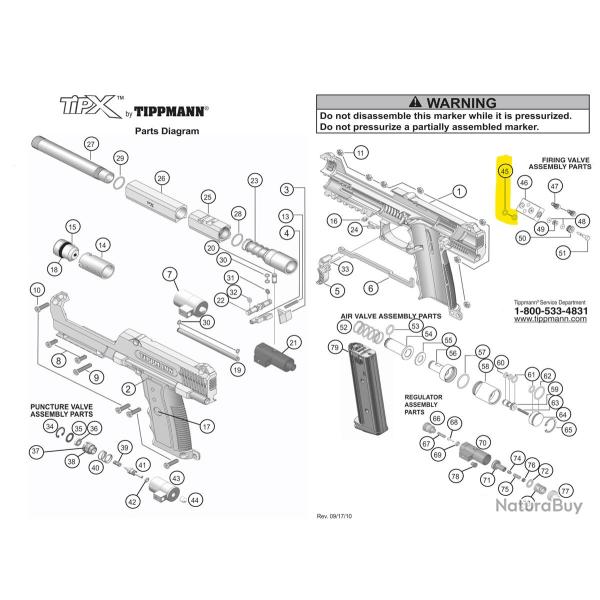 Tippmann TPX T19-Firing valve O-Ring Ep 70A 5-178 - 11890
