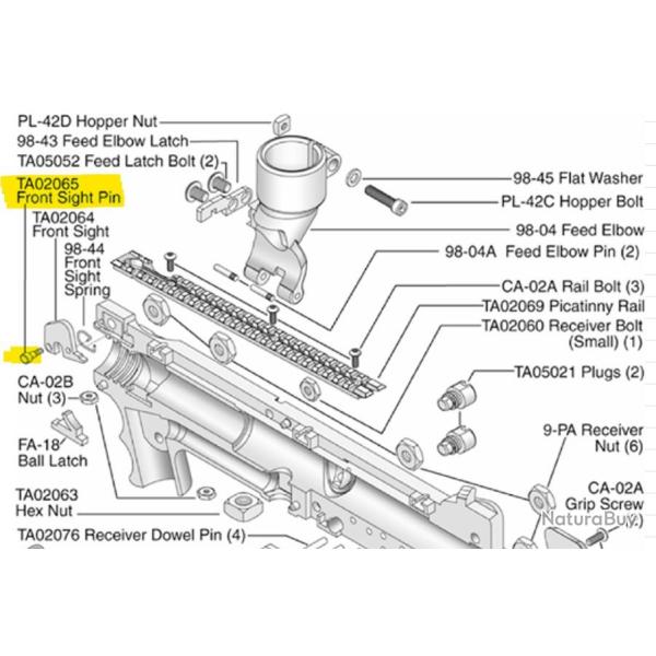 98 Platinium pin pour front Sight -11679