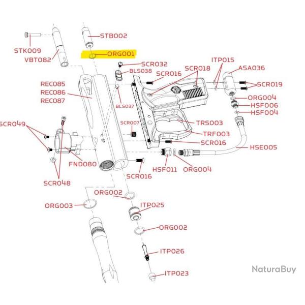 Joint de Marteau ORG001 Spyder 15611-17860