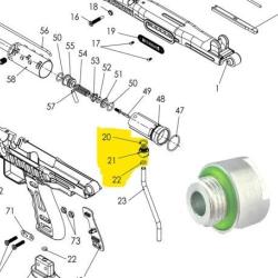 Tippmann FT12 FT50 - Connecteur Acier Gaz Line- 77462-11664