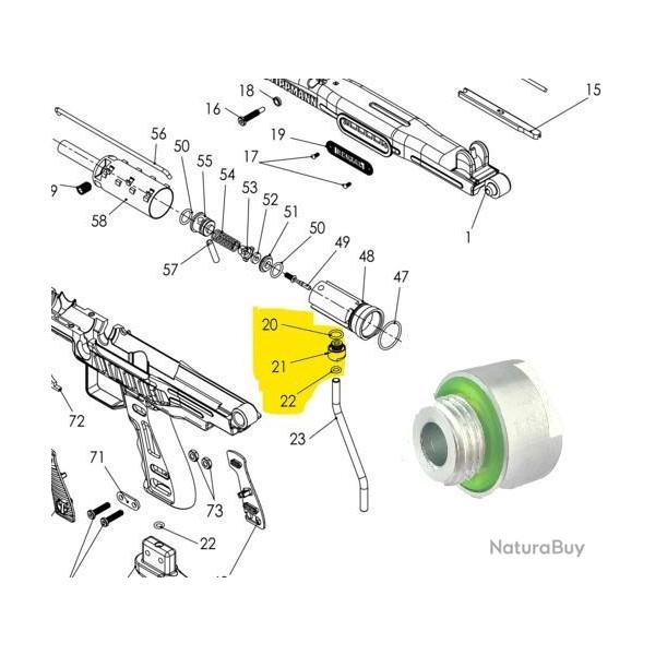 Tippmann FT12 FT50 - Connecteur Acier Gaz Line- 77462-11664