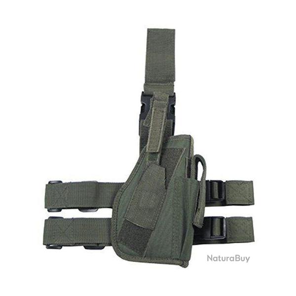Holster Cuisse + porte mag + poche - Cordura - Olive - GFT