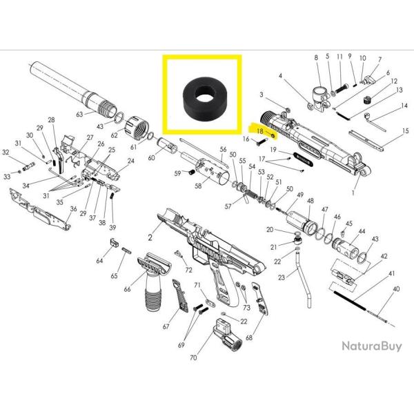 Plastic Washer simple Poign�e FT12-FT50