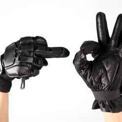 Gants Normes CE - Coque terrains noir taille S/M - DUKE