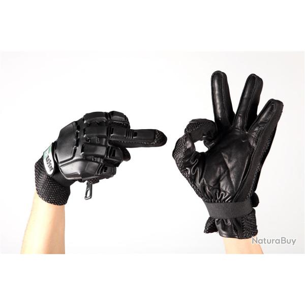 Gants Normes CE - Coque terrains noir taille S/M - DUKE