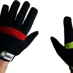 Gants Norme CE Paintball Location Noir - Rouge et vert - XXS/XS