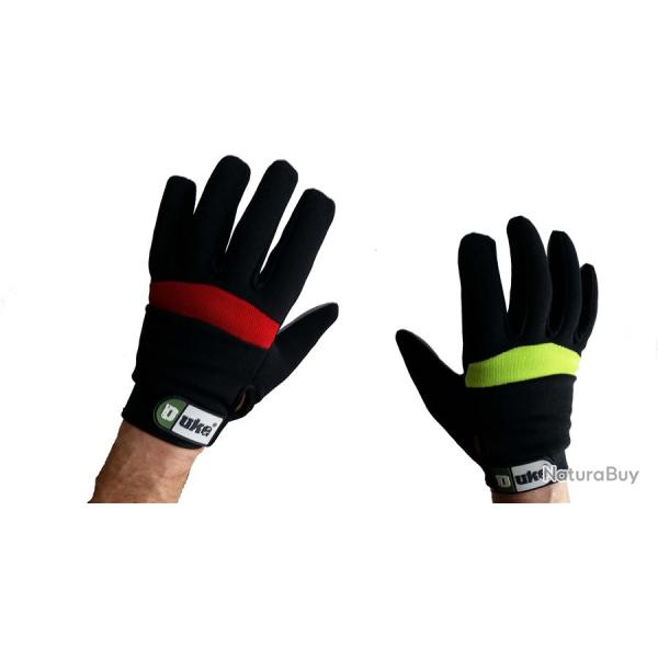 Gants Normes CE - Paintball Location Noir - Rouge et vert - S/M