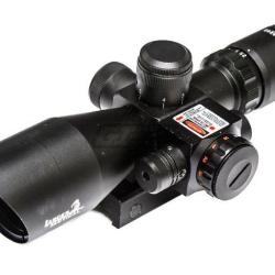 Scope JG 2.5-10X40 rouge -vert + Laser rouge int&eacute;gr&eacute; - DUKE